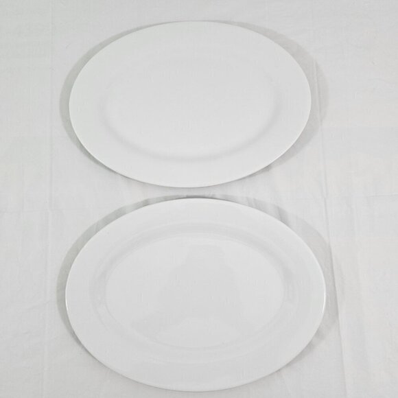 Crate and Barrel Oval Platter 11 ¾” x 8.5” Serving Platters – Set of 2 - Picture 11 of 15